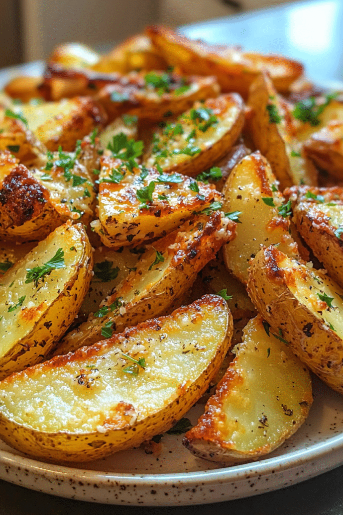 Baked Garlic Parmesan Potato Wedges