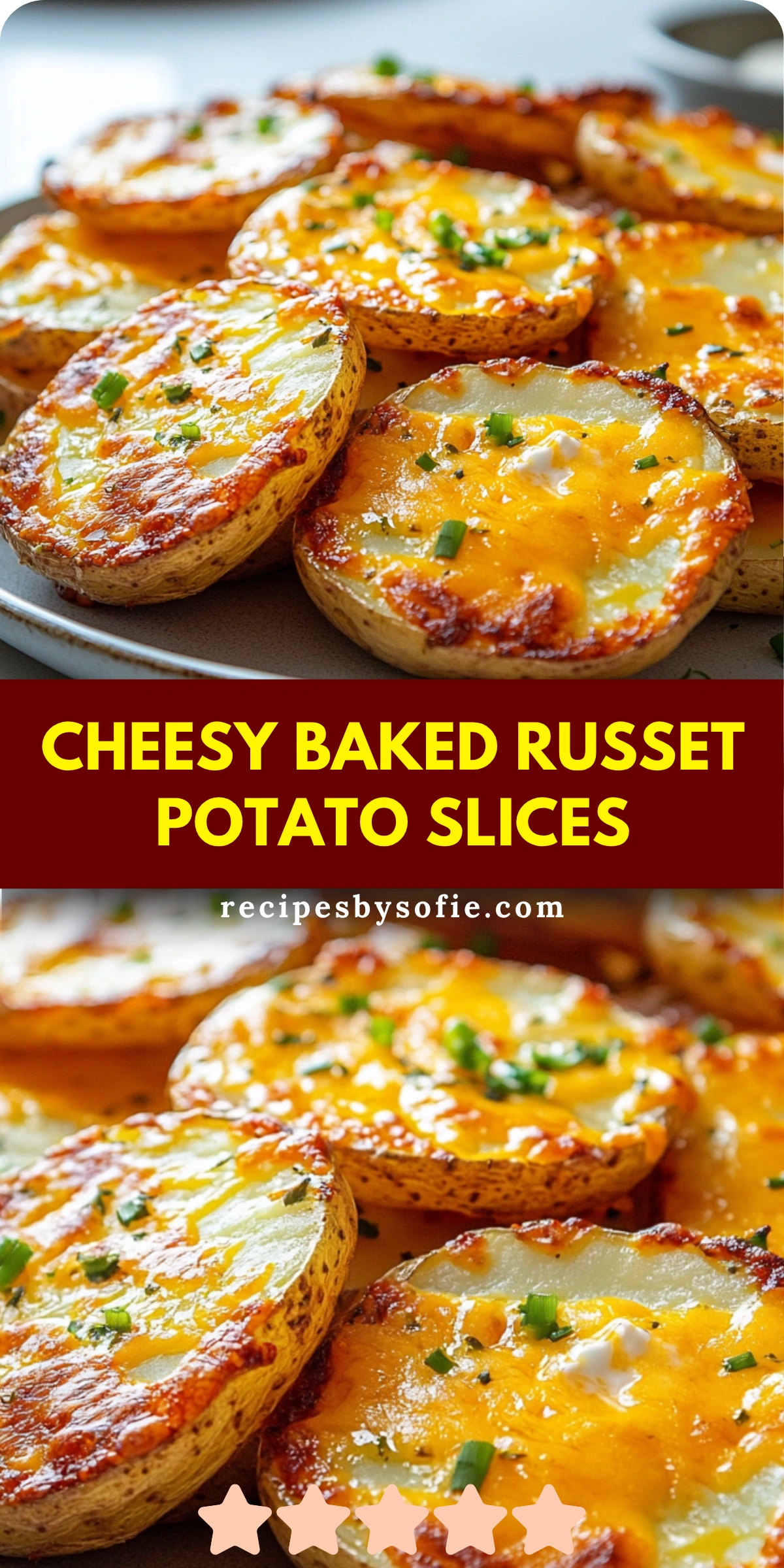 Cheesy Baked Russet Potato Slices
