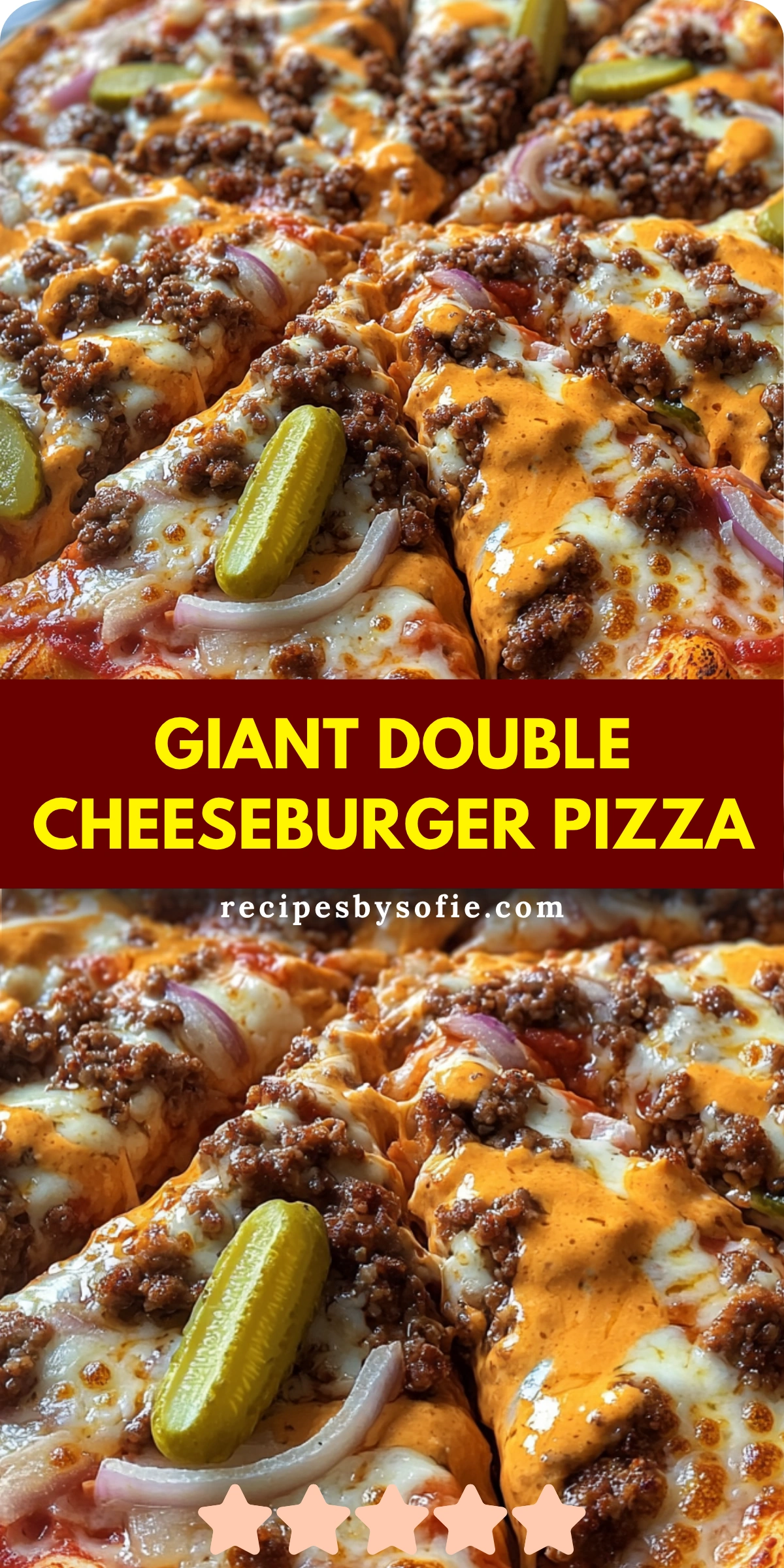 Giant Double Cheeseburger Pizza