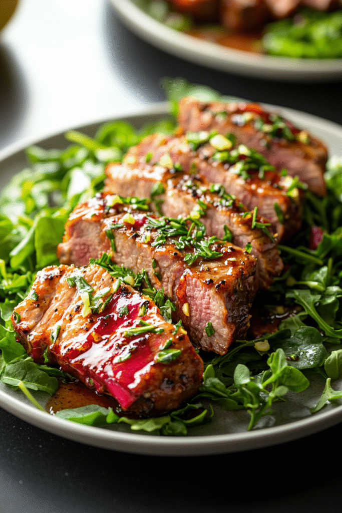Rhubarb Glazed Pork Tenderloin