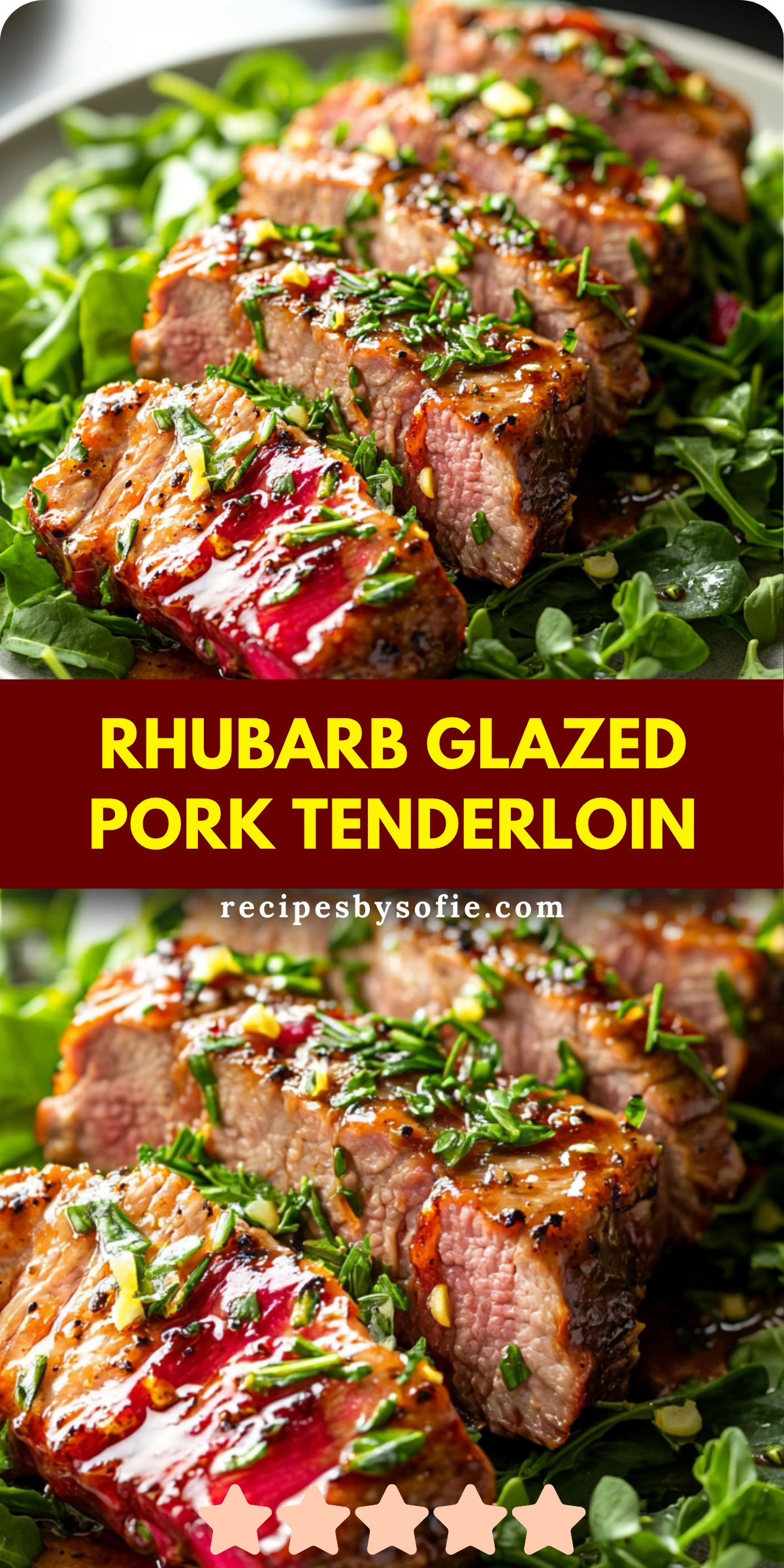 Rhubarb Glazed Pork Tenderloin