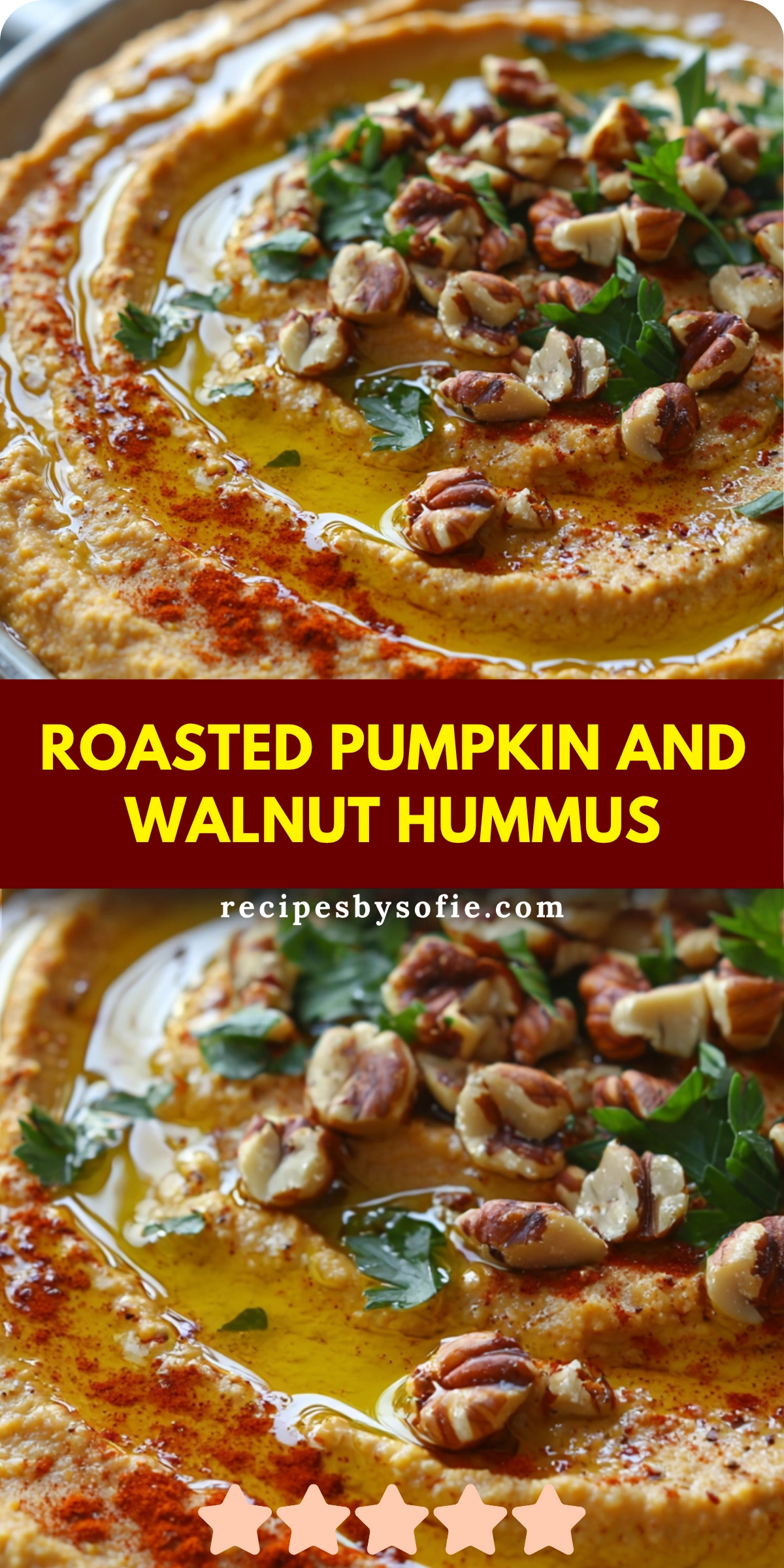 Roasted Pumpkin and Walnut Hummus