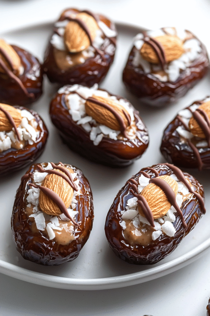Almond Joy Stuffed Dates