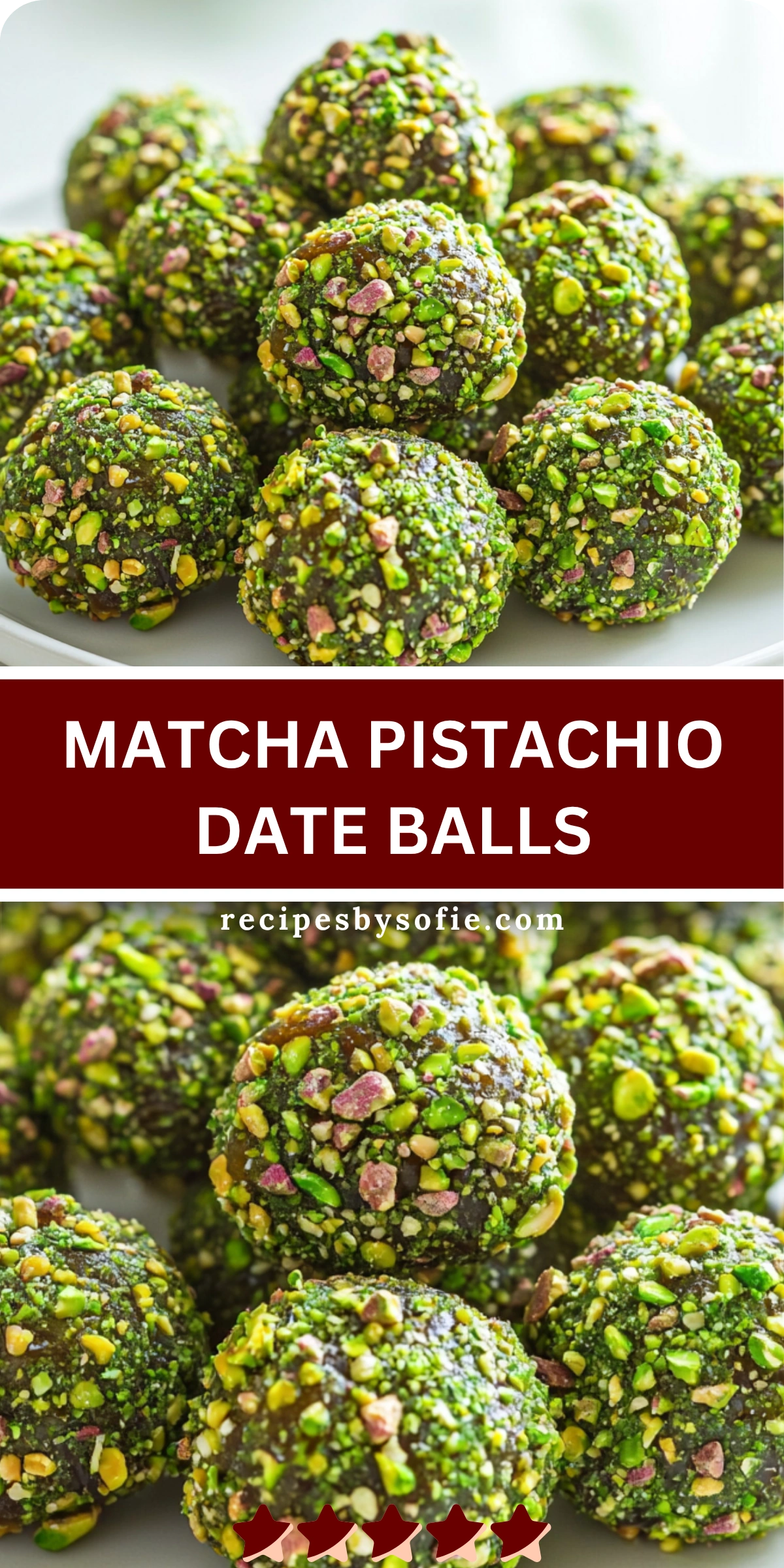 Matcha Pistachio Date Balls