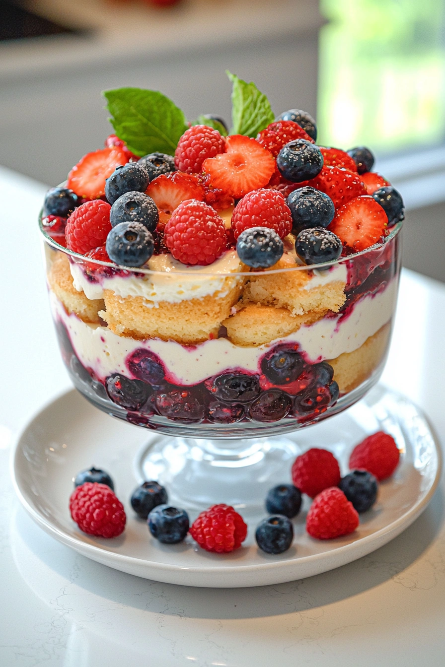 Mixed Berry Cheesecake Trifle