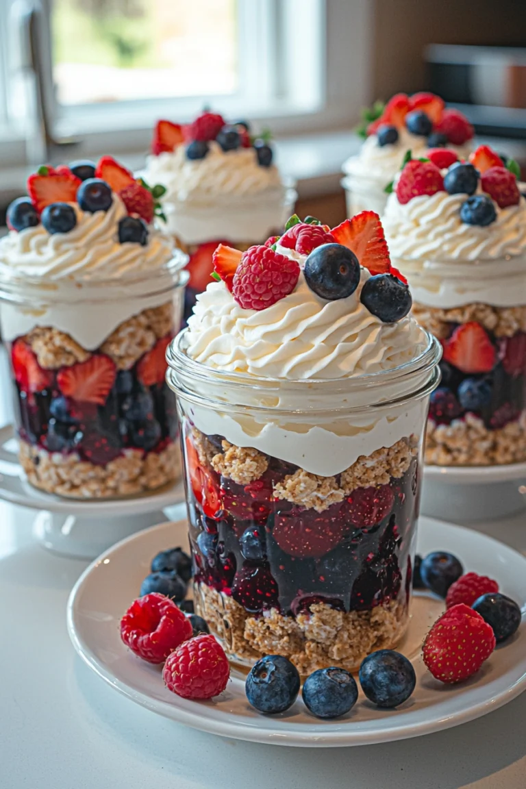 No-Bake Berry Trifle Jars