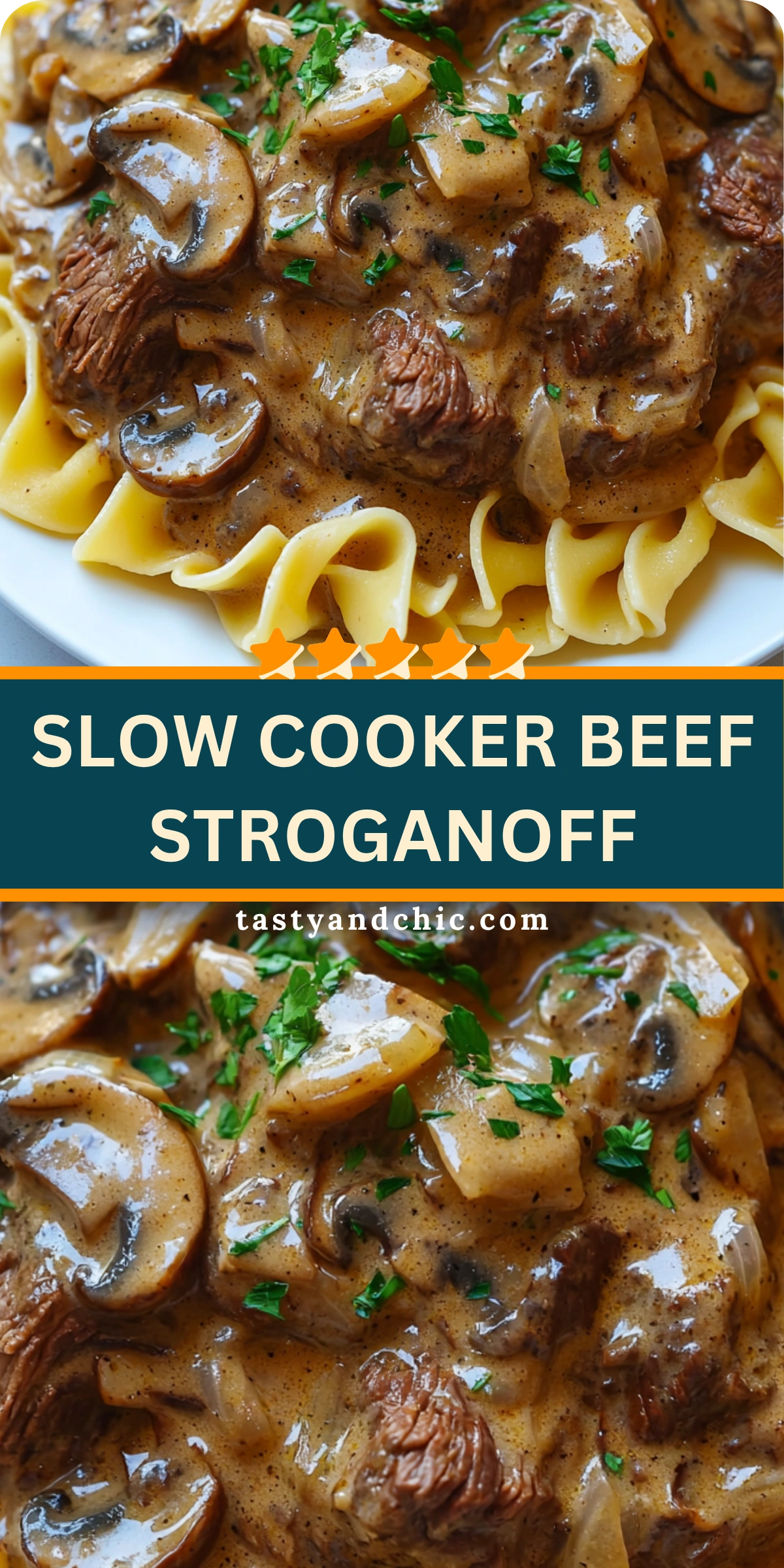Slow Cooker Beef Stroganoff
