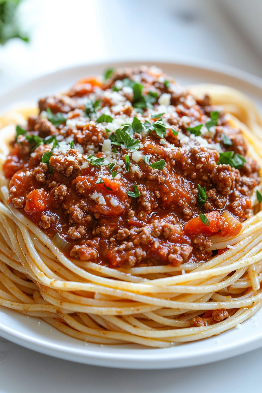 Spaghetti with Hearty Meat Sauce