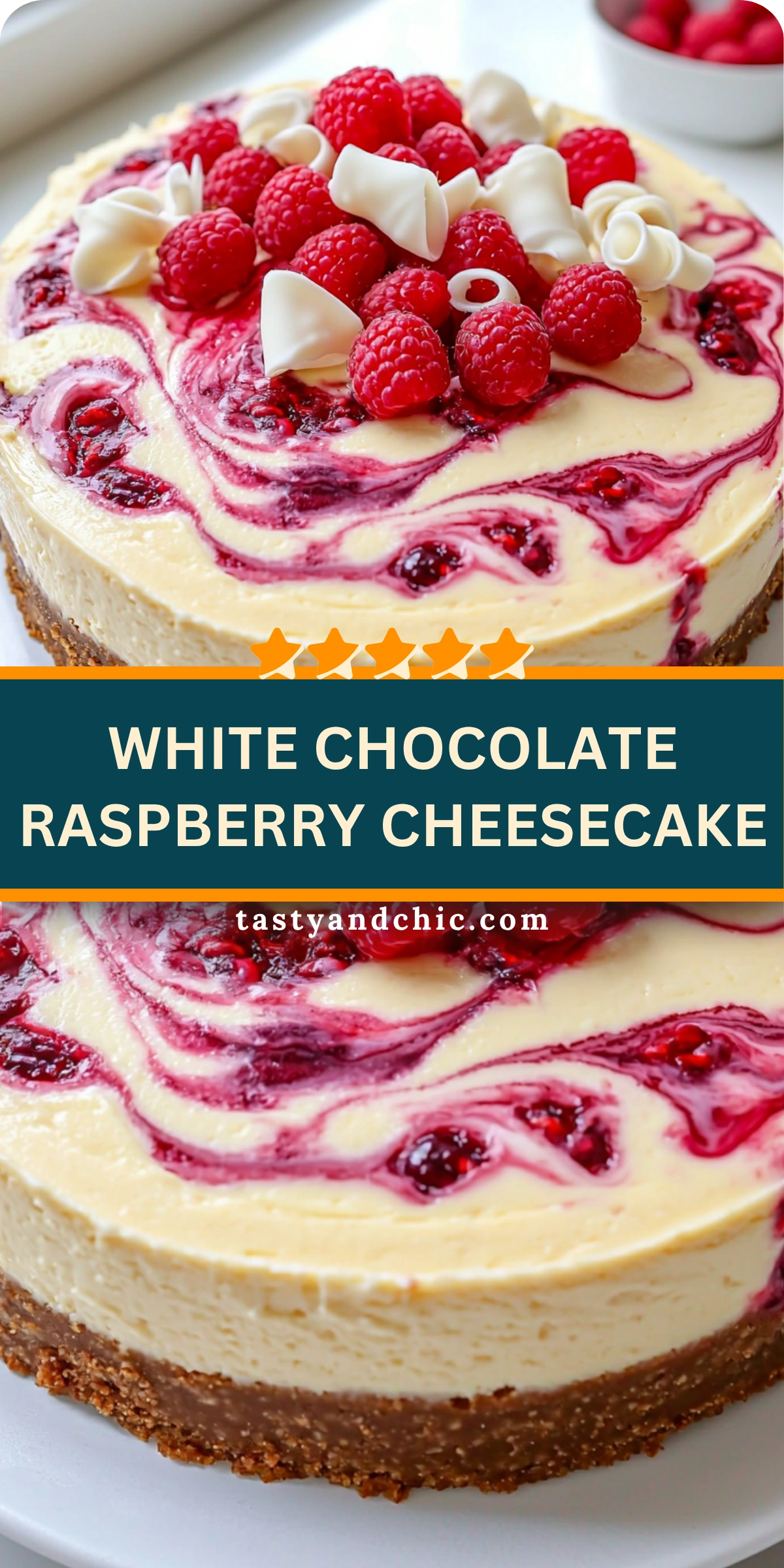White Chocolate Raspberry Cheesecake