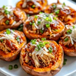 BBQ Chicken Stuffed Sweet Potatoes