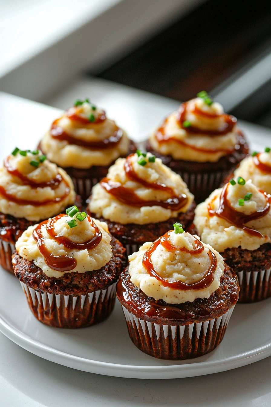 BBQ Meatloaf Cupcakes