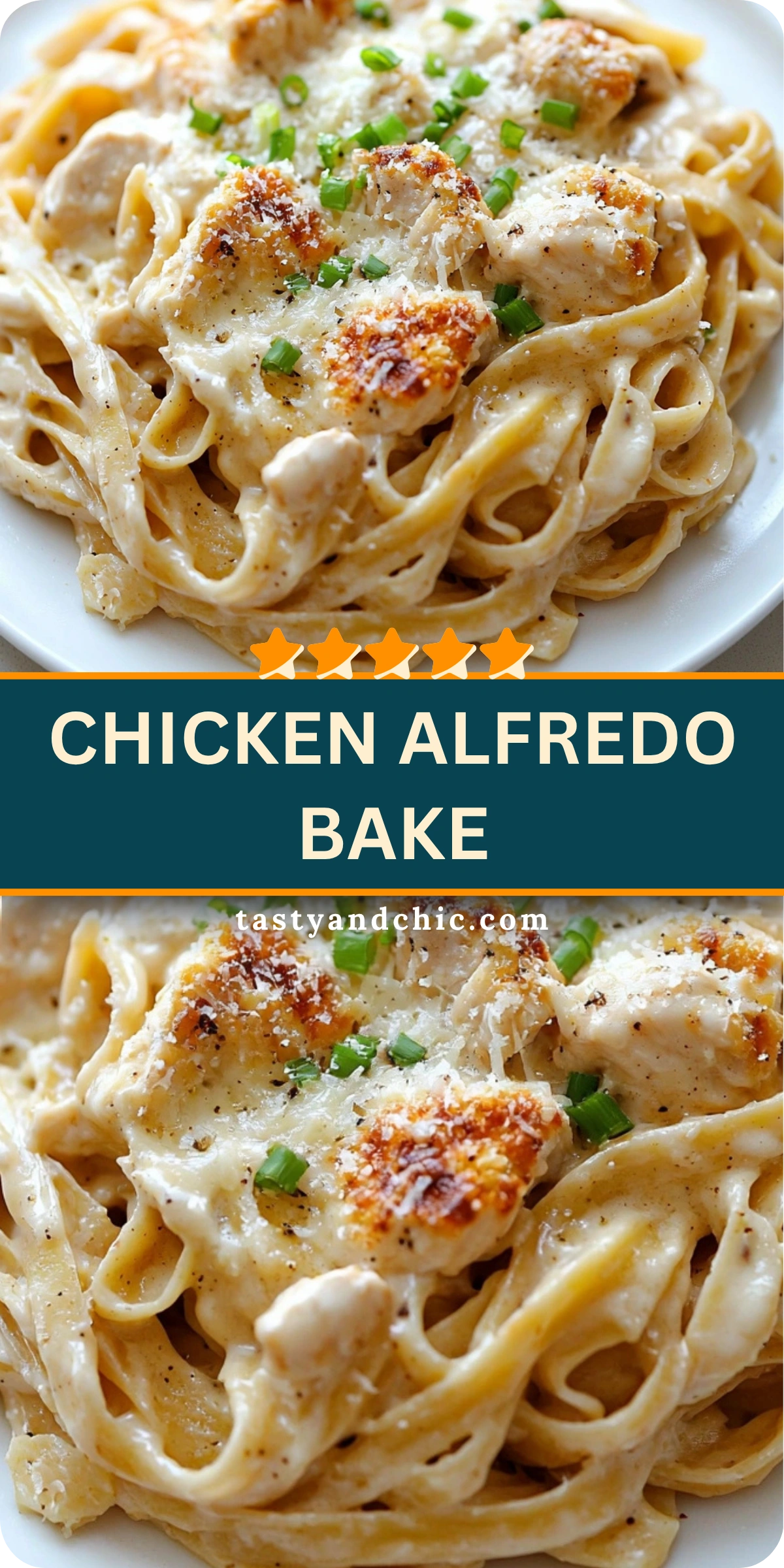 Chicken Alfredo Bake