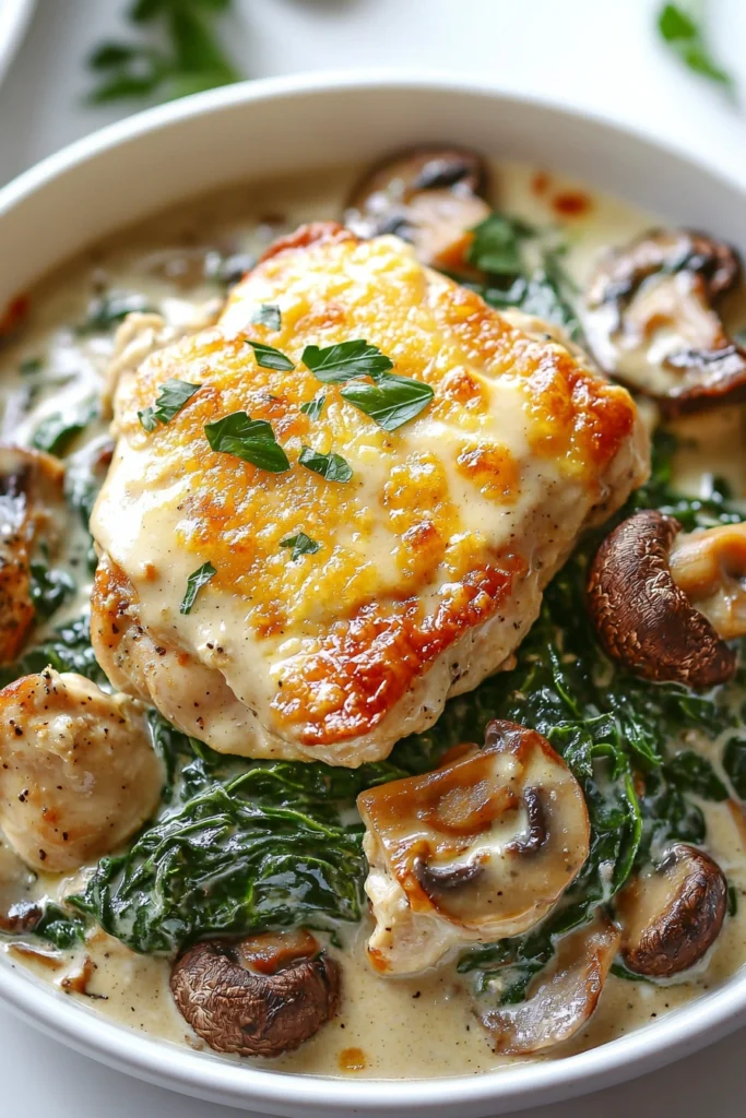 Chicken Spinach and Mushroom