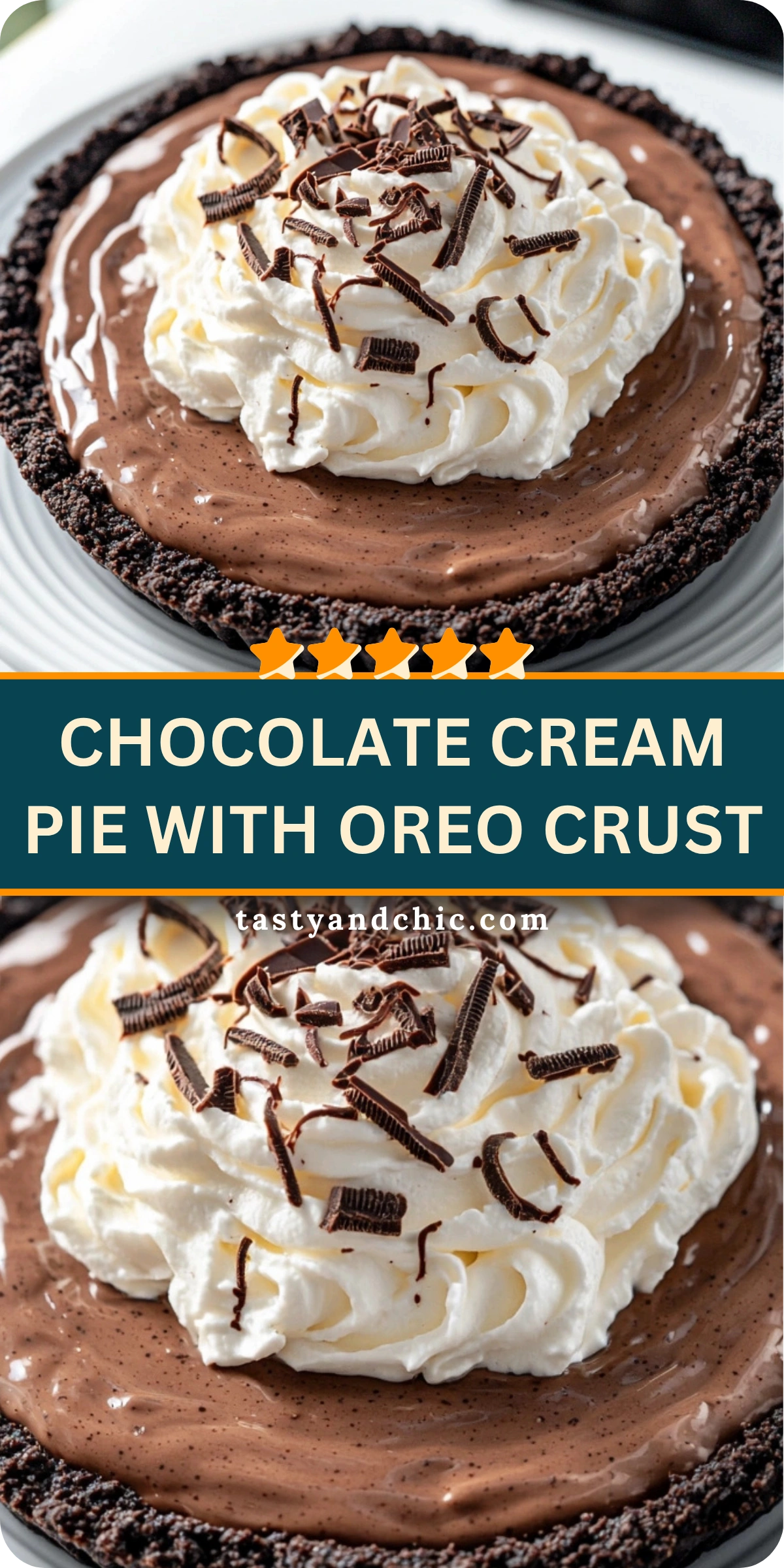 Chocolate Cream Pie with Oreo Crust