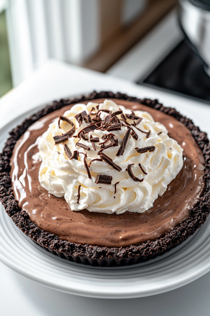 Chocolate Cream Pie with Oreo Crust