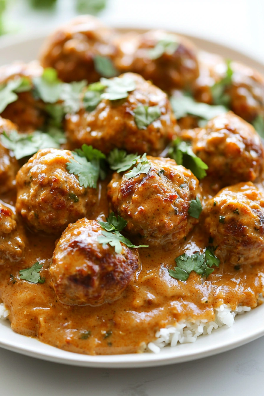 Creamy Coconut Curry Meatballs