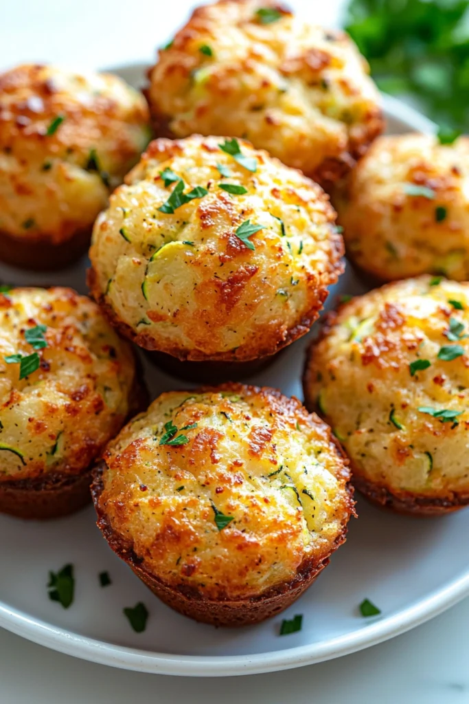 Crispy Parmesan Zucchini Muffins