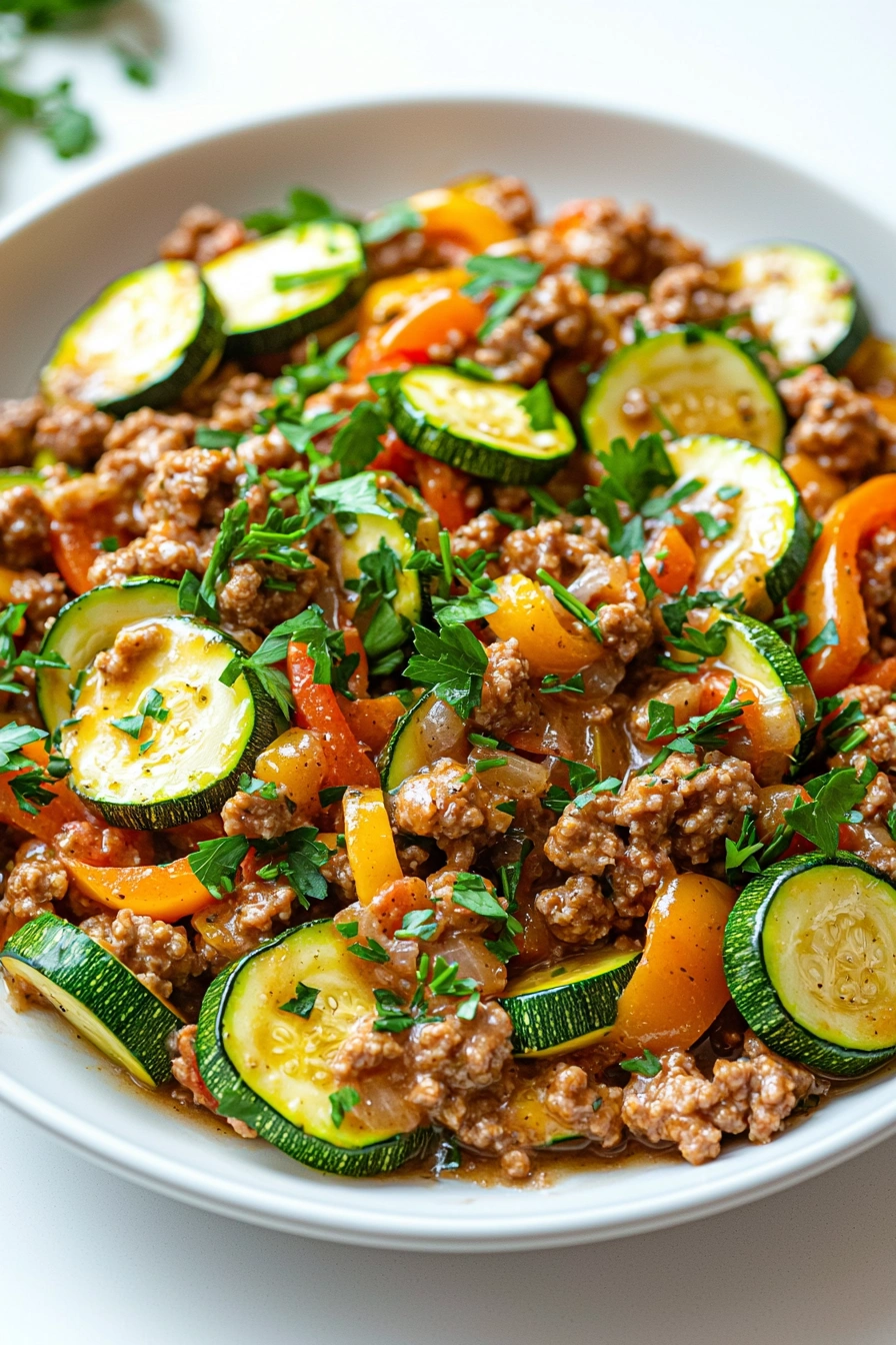 Ground Turkey and Zucchini Skillet