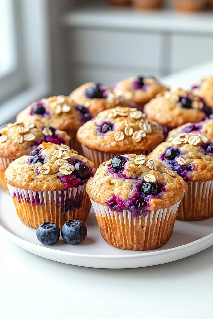 Healthy Greek Yogurt Blueberry Muffins