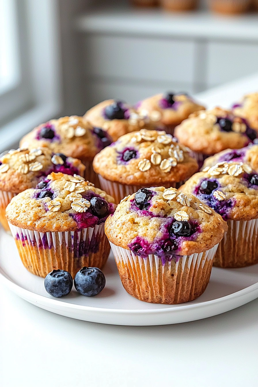 Healthy Greek Yogurt Blueberry Muffins