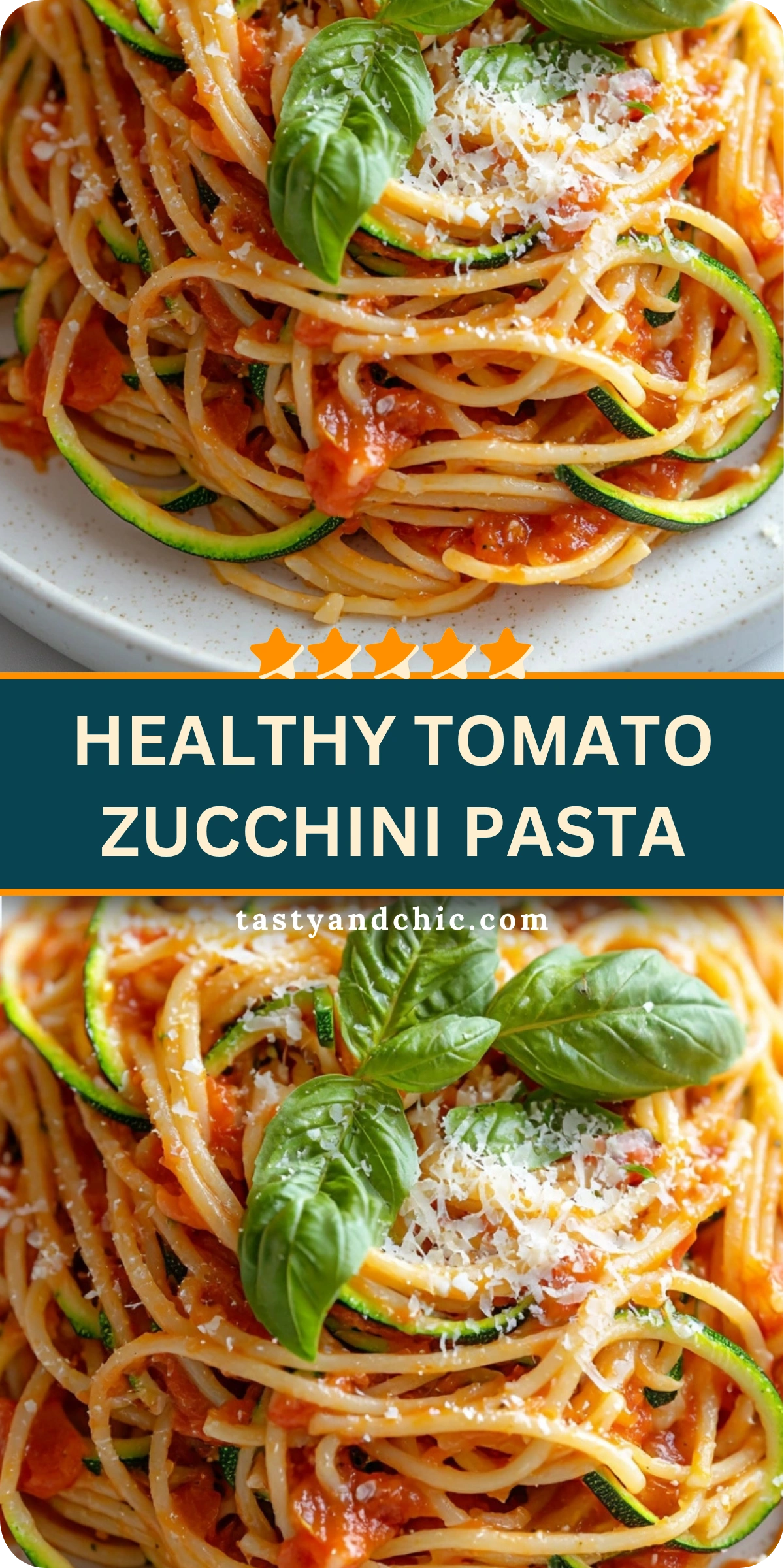 Healthy Tomato Zucchini Pasta
