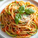 Healthy Tomato Zucchini Pasta