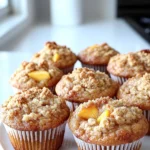 Homemade Peach Cobbler Muffins