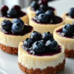 Juicy Mini Lemon Blueberry Cheesecakes
