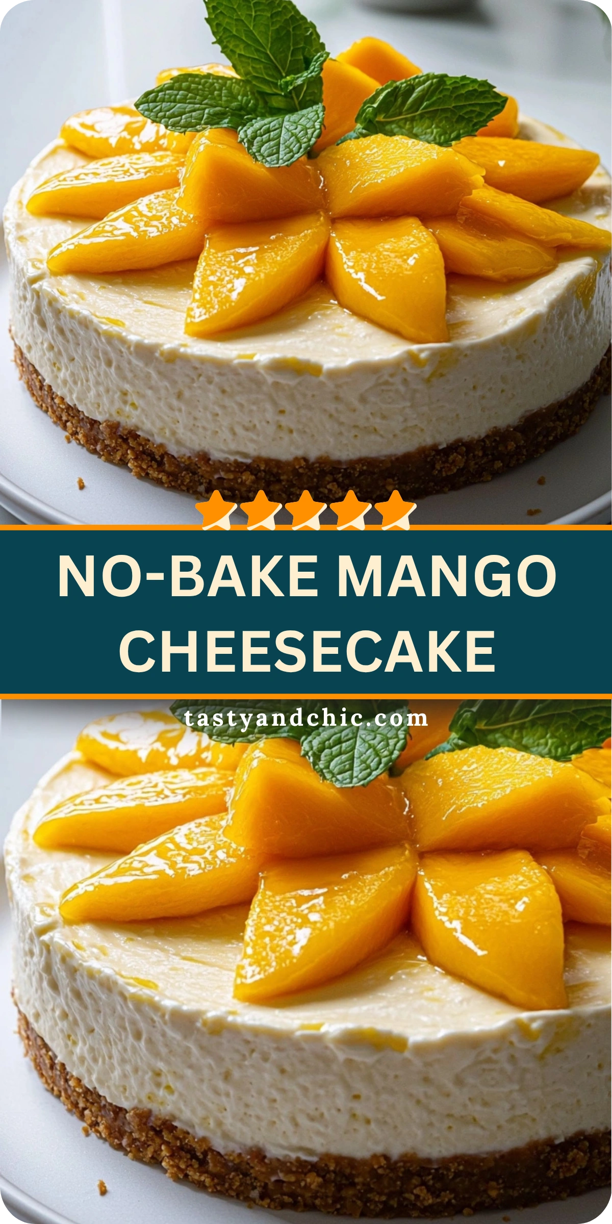 No-Bake Mango Cheesecake