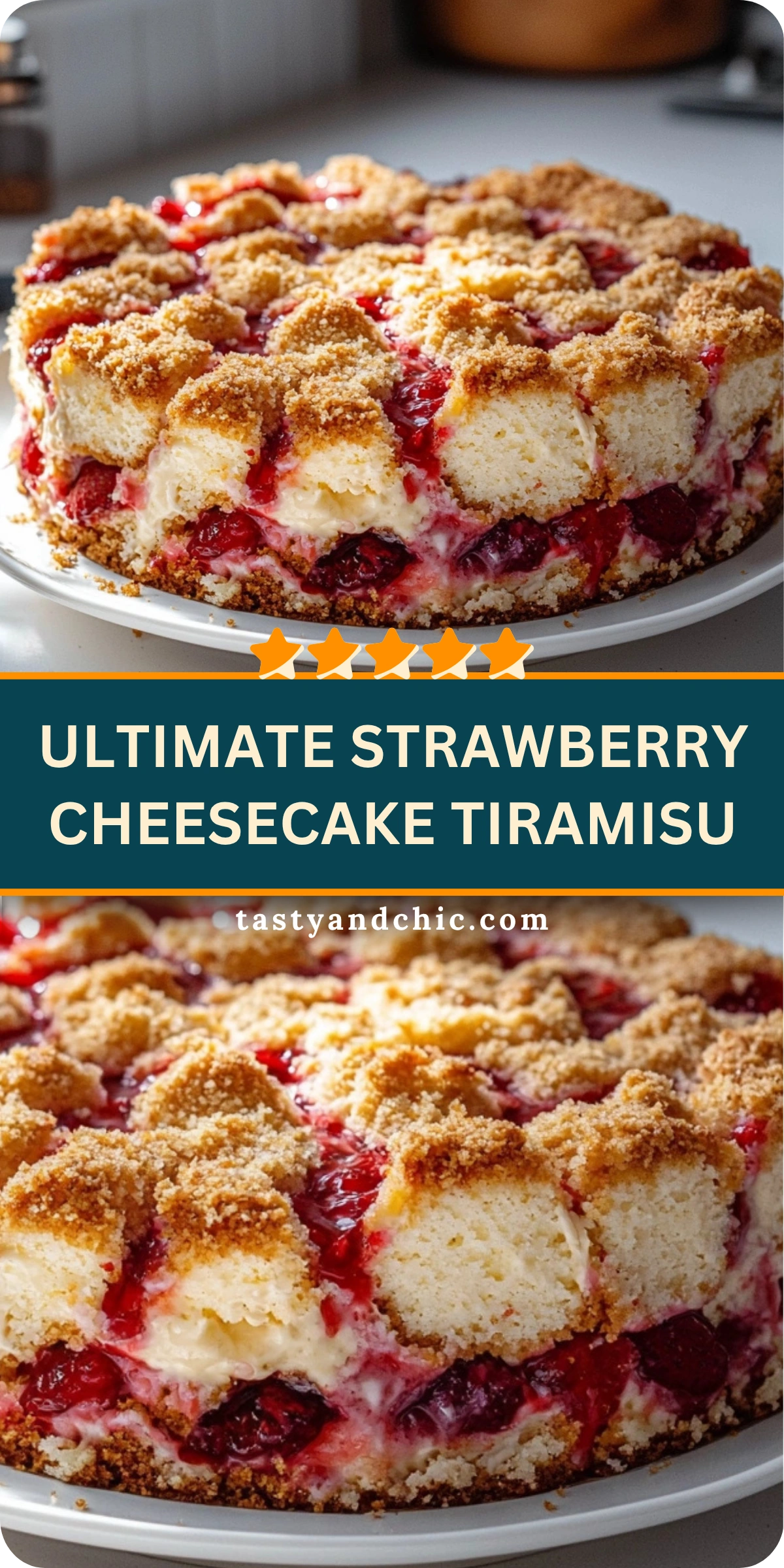 Ultimate Strawberry Cheesecake Tiramisu