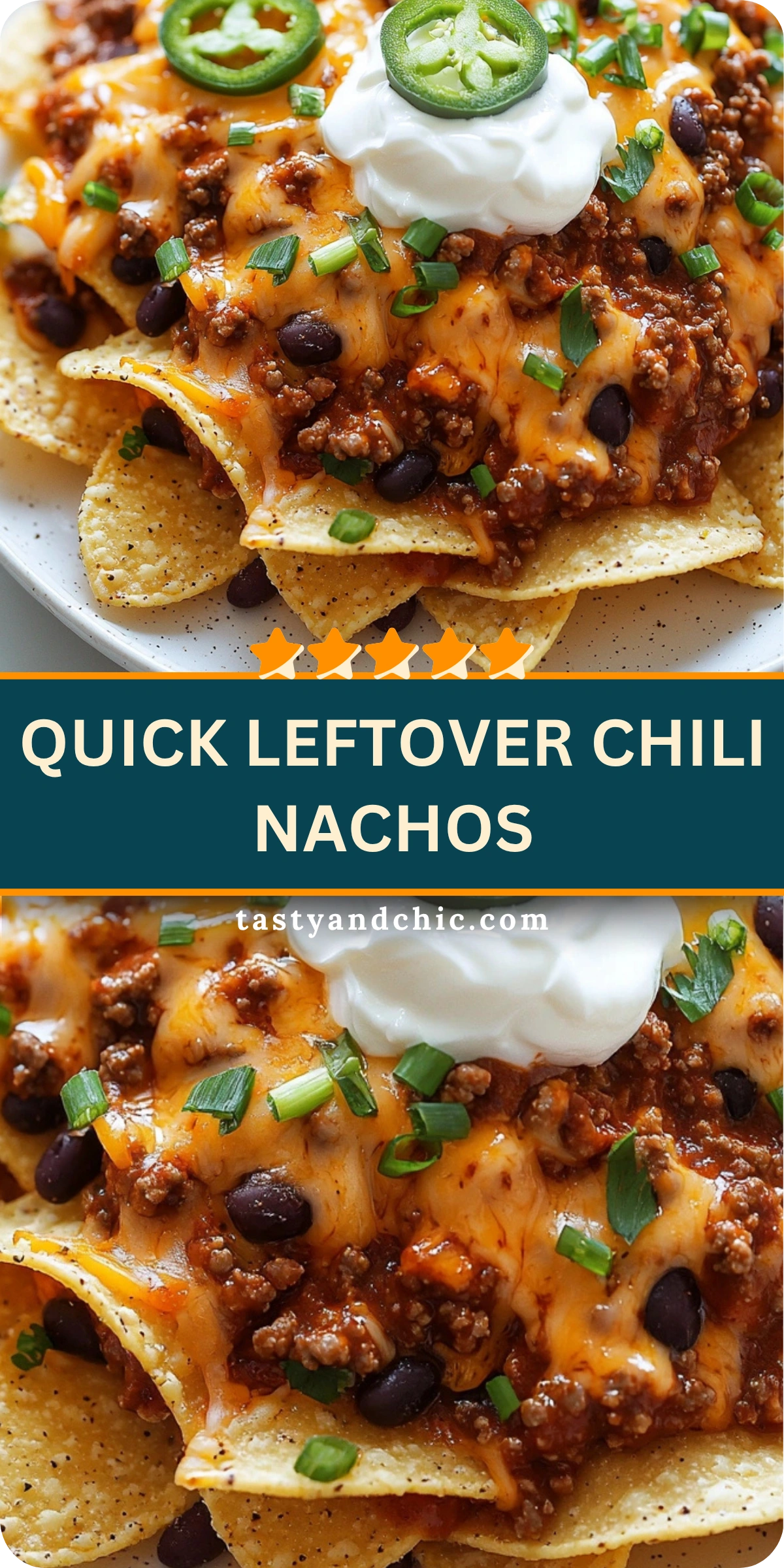Quick Leftover Chili Nachos