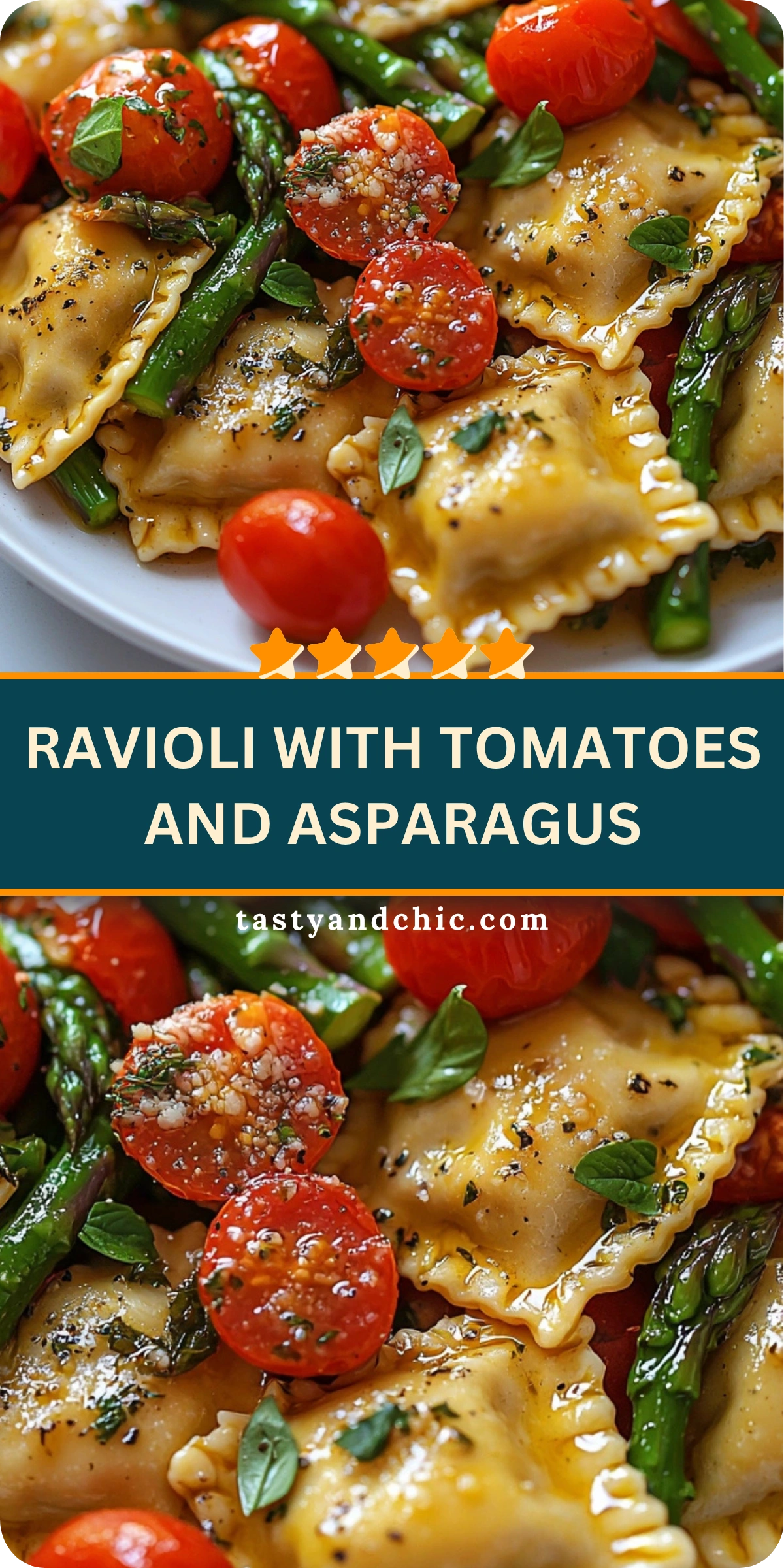 Ravioli with Tomatoes and Asparagus