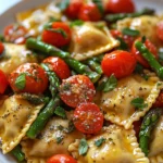 Ravioli with Tomatoes and Asparagus