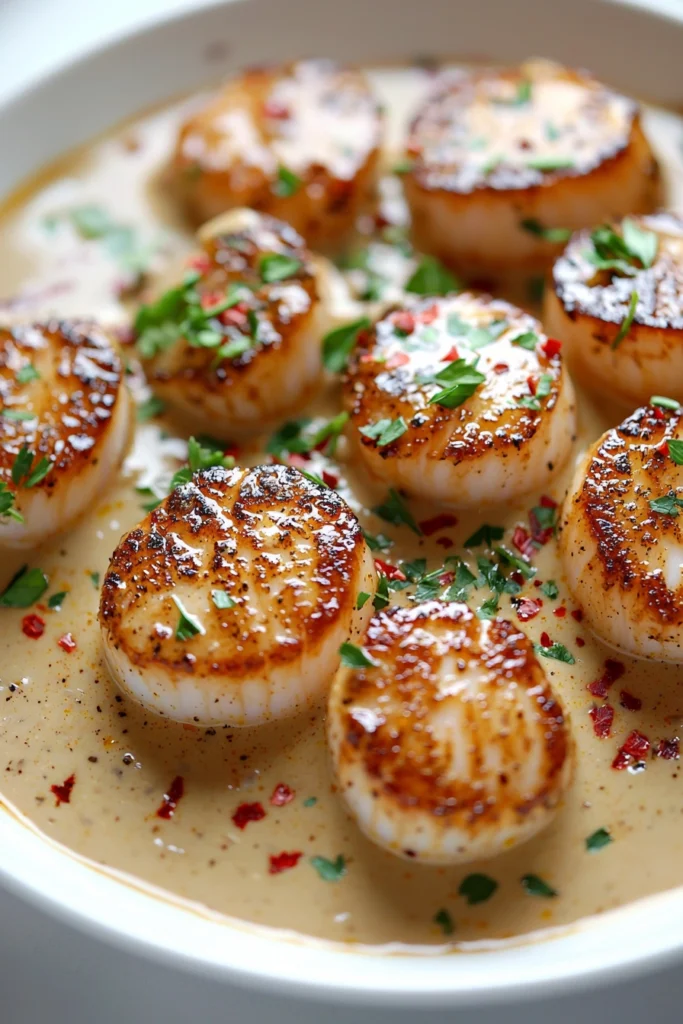 Seared Scallops with Sauce