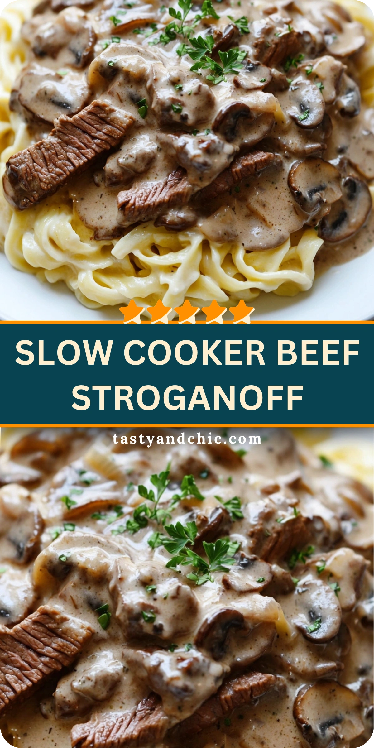 Slow Cooker Beef Stroganoff