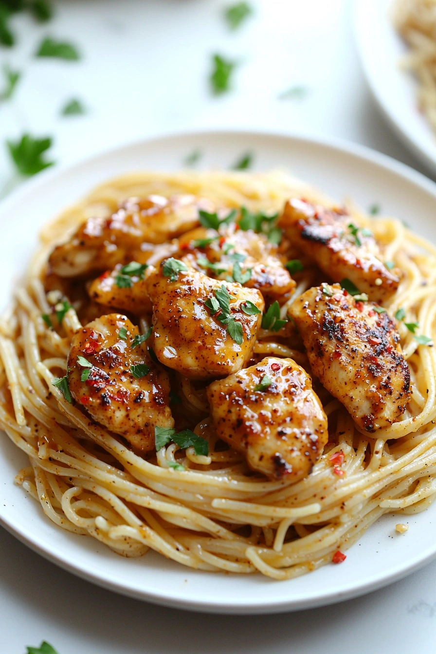 Spicy Cajun Honey Butter Chicken Pasta