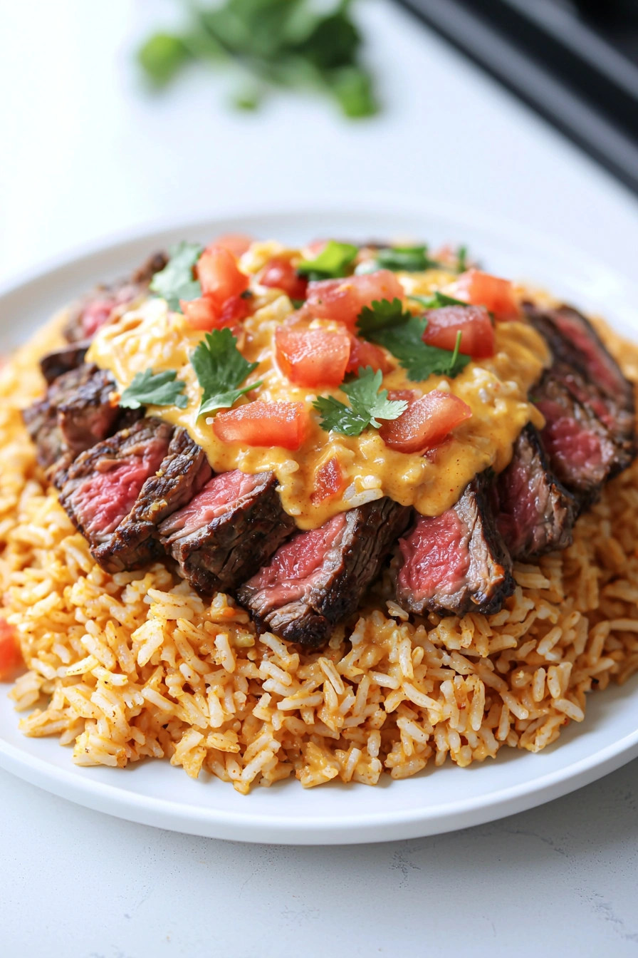 Steak Queso Rice