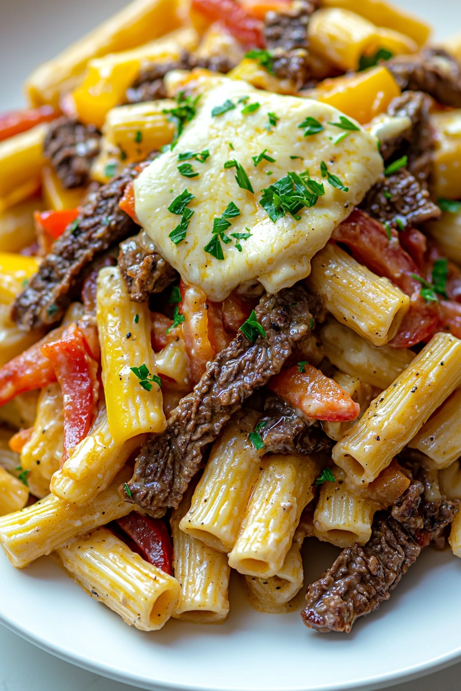 Philly Cheesesteak Pasta